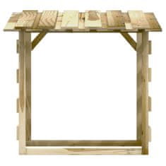 Greatstore Pergola s streho 3 kosi 100x90x100 cm impregnirana borovina