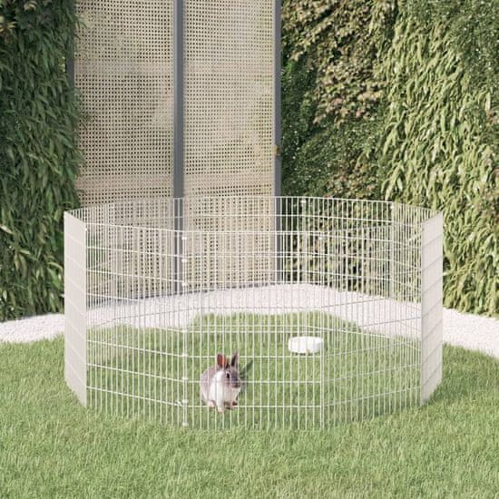 Greatstore 10-delna ograda za zajce 54x80 cm pocinkano železo