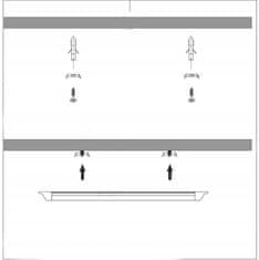 Berge 3x LED panel MARS - črna svetilka SLIM - 120cm - 36W - 230V - 3600Lm - nevtralna bela