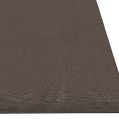 Vidaxl Stenski paneli 12 kosov taupe 60x15 cm blago 1,08 m²