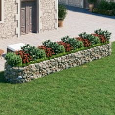 Vidaxl Visoka greda gabion pocinkano železo 500x100x50 cm