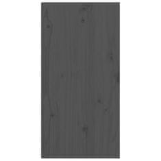 Vidaxl Stenska omarica siva 30x30x60 cm trdna borovina