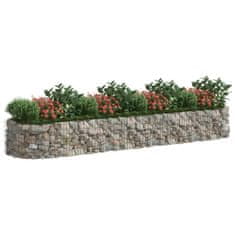 Vidaxl Visoka greda gabion pocinkano železo 400x100x50 cm