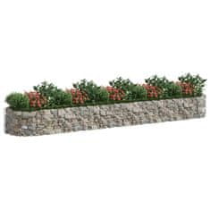 Vidaxl Visoka greda gabion pocinkano železo 500x100x50 cm