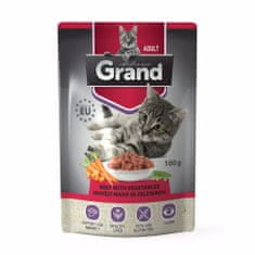 GRAND deluxe Cat govedina z zelenjavo, žepek 100 g