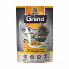 GRAND deluxe Cat piščanec z zelenjavo, žepek 100 g