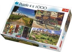 Trefl Puzzle Lepota Toskane 4x1000 kosov