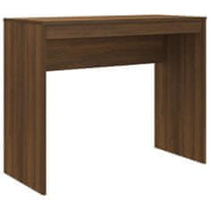 Vidaxl Pisalna miza rjavi hrast 90x40x72 cm konstruiran les