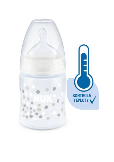 Nuk FC Plus steklenička z uravnavanjem temperature 150ml 1 kos bež barve z živalmi