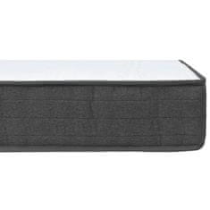 Vidaxl Boxspring postelja temno sivo blago 200x200 cm