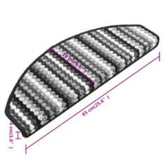 Vidaxl Samolepilni stopniščni robovi, 15 kosov, 65x28 cm, antracit