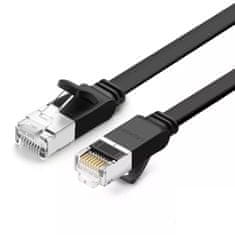 Ugreen ploski omrežni kabel s kovinskimi vtiči, Ethernet RJ45, Cat.6, UTP, 3 m (črn)