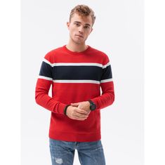 OMBRE Moški pulover BENTLY rdeč MDN23877 XL