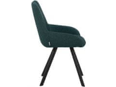Danish Style Jedilni stol Salem (SET 2), tkanina, temno zelena