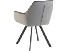 Danish Style Jedilni stol Polka, mikrovlakna, črna / svetlo siva