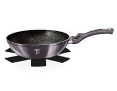 Berlingerhaus Ponev WOK z marmornato površino 28 cm Carbon PRO Line BH-6900