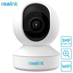 Reolink E1 ZOOM kamera, WiFi, 5MP Super HD, 3x Zoom, senzor gibanja, aplikacija, vrtljiva, bela