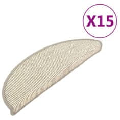 Vidaxl Samolepilne preproge za stopnice 15 kosov 56x17x3 cm srebrne