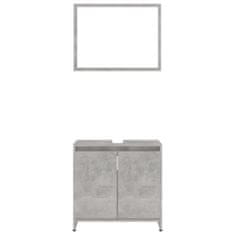 Vidaxl Kopalniško pohištvo 4 kosi betonsko sive barve iverna plošča
