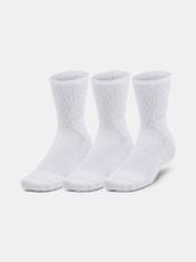 Under Armour Nogavice UA 3-Maker 3pk Mid-Crew-WHT M