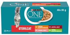 Purina ONE STERILCAT okusen izbor v soku, 40x85 g