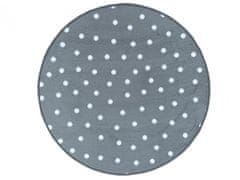 eoshop Otroška preproga Polka dot siva (Varianta: Okrogel premer 100 cm)