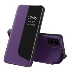 slomart eco leather view case elegantna knjižna torbica s stojalom za huawei p40 pro vijolična