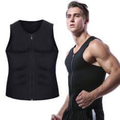 Moška raztegljiva majica za hujšanje, absorbira znoj in povečuje telesno temperaturo - Menshaper, S-M