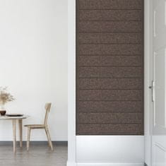 Vidaxl Stenski paneli 12 kosov taupe 90x15 cm blago 1,62 m²