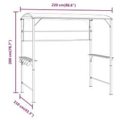 Vidaxl Paviljon s streho 220x110x200 cm krem