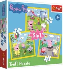 Trefl Puzzle Peppa Pig 3v1 (20,36,50 kosov)