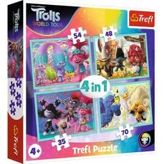 Trefl Puzzle Trolli 2 - Svetovna turneja 4v1 (35,48,54,70 kosov)