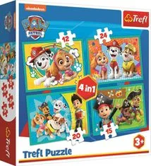 Trefl Puzzle Tlapková patrola - Happy Team 4v1 (12,15,20,24 kosov)