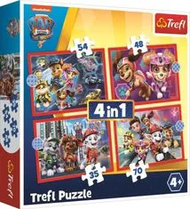 Trefl Puzzle Tlapková patrola v mestu 4v1 (35,48,54,70 kosov)