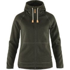 Fjällräven Övik Fleece Hoodie W, temno zelena, xs