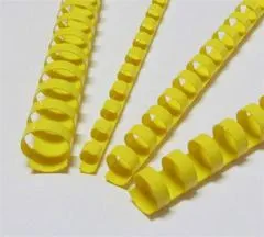 Vezalni trn iz plastike A4 premera 6 mm rumene barve 100 kosov