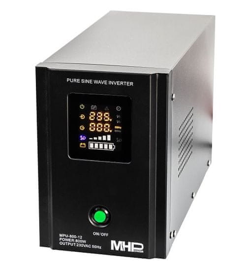 MHpower rezervno napajanje MPU-800-12, UPS, 800W, čisti sinus, 12V