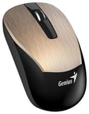 Genius ECO-8015 Miška, brezžična, optična, 1600 dpi, polnilna, USB, zlata