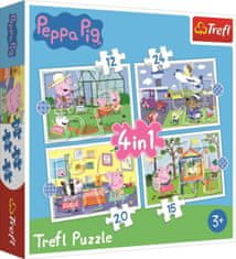 Trefl Puzzle Peppa Pig - Počitniški spomini 4v1 (12,15,20,24 kosov)