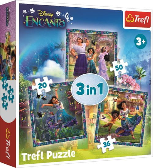 Trefl Puzzle Encanto: Liki 3 v 1 (20,36,50 kosov)