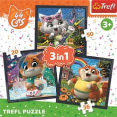 Trefl Puzzle 44 Cats: Meet Cats 3 v 1 (20,36,50 kosov)