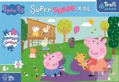 Trefl Pujs Pepin Super Shape XXL Puzzle: Igranje z Big Brotherjem 60 kosov