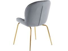 Danish Style Jedilni stol Miranda (SET 2), žamet, siva
