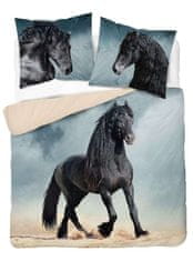 Detexpol Francosko posteljno perilo Black Horse Cotton, 220/200, 2x70/80 cm