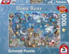 Schmidt Blue Christmas Sky Puzzle 1000 kosov