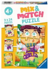 Puzzle Mix&Match: Pisana obleka 3x24 kosov