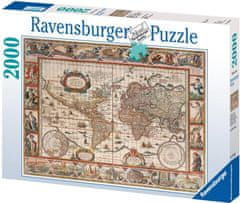 Ravensburger Puzzle Zemljevid sveta 1650, 2000 kosov