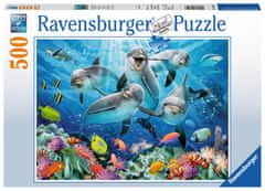 Ravensburger Delfini na koralnem grebenu Puzzle 500 kosov