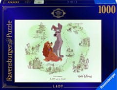 Ravensburger Puzzle Disneyjevi zakladi iz zakladnice št. 1: Lady in Tramp 1000 kosov