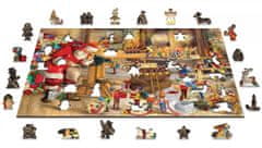 Wooden city Leseno mesto Puzzle Božičkova delavnica 2v1, lesene, 505 kosov